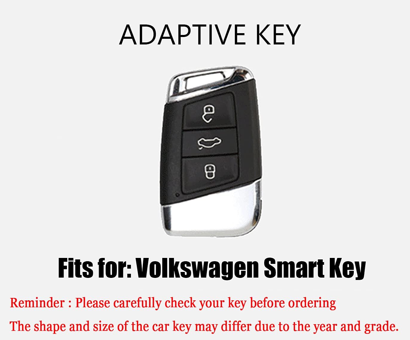 HIBEYO 2022 New Key Fob Cover for Volkswagen VW Passat B8 3C 8B Variant Golf 7 Magotan A7 Skoda CC B8 Tiguan Octavia III Superb III Kodiaq Kessy Arteon T ROC Polo 2G 6R 6C-White