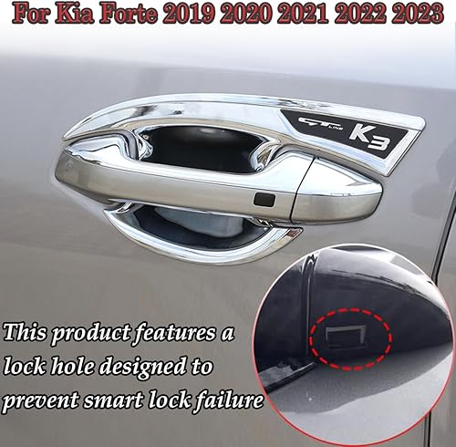 Miniatura 9 de MUXEE 9 piezas de cubierta exterior de manija de puerta de automóvil para manija de puerta para Kia Forte K3 2019 2020 2021 2022 2023 2024