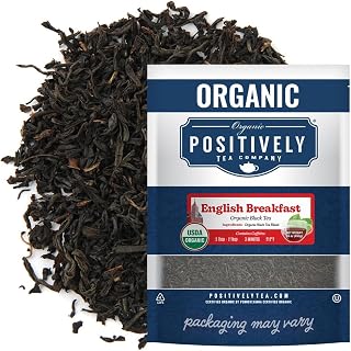 Organic English Breakfast Black Tea Loose Leaf 16oz - Positively Tea Company Premium Blend