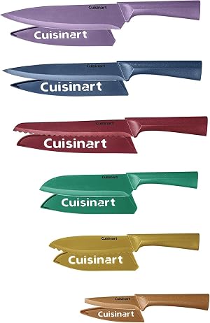 Cuisinart C55-12PMC Advantage 12 Piece Metallic Knife Set With Blade Guards Multicolor