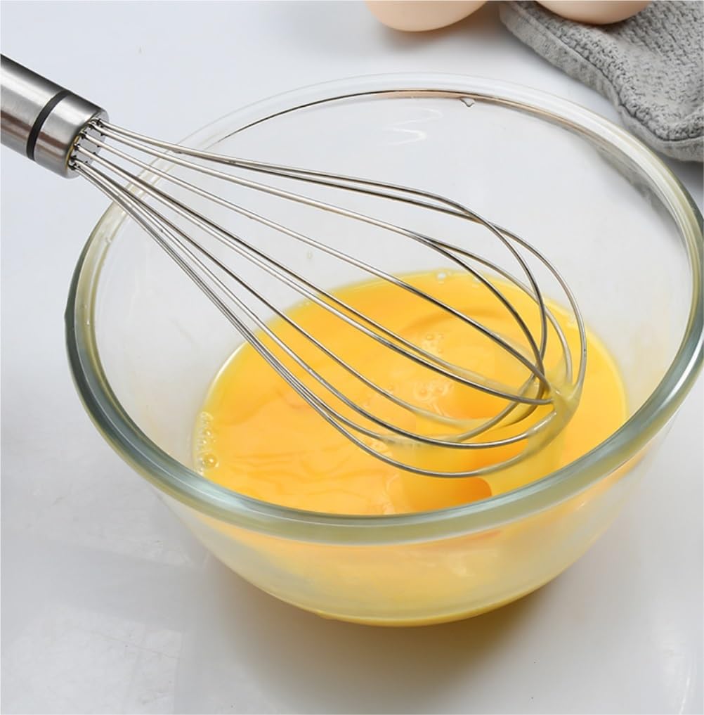 Varillas de Batir para Cocinar Batidor De Huevos Manual Multifuncional, Batidor De Huevos De Acero Inoxidable, Herramientas De Cocina For Hornear, Adecuado For Agitar Condimentar Huevos De Harina Huev