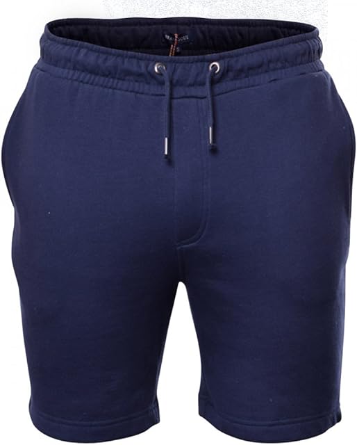 Mens Plain Cotton Jogging Shorts Casual Gym Fitness Beach Holiday Sweat Pants Medium (32-34) Navy Blue