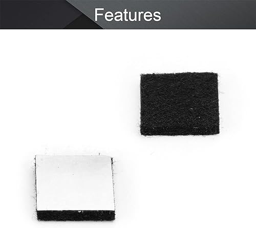 Miniatura 3 de Protectores de suelo, almohadillas protectoras de pies de muebles, 48 almohadillas cuadradas de fieltro para muebles, 0.630 x 0.630 in, almohadillas