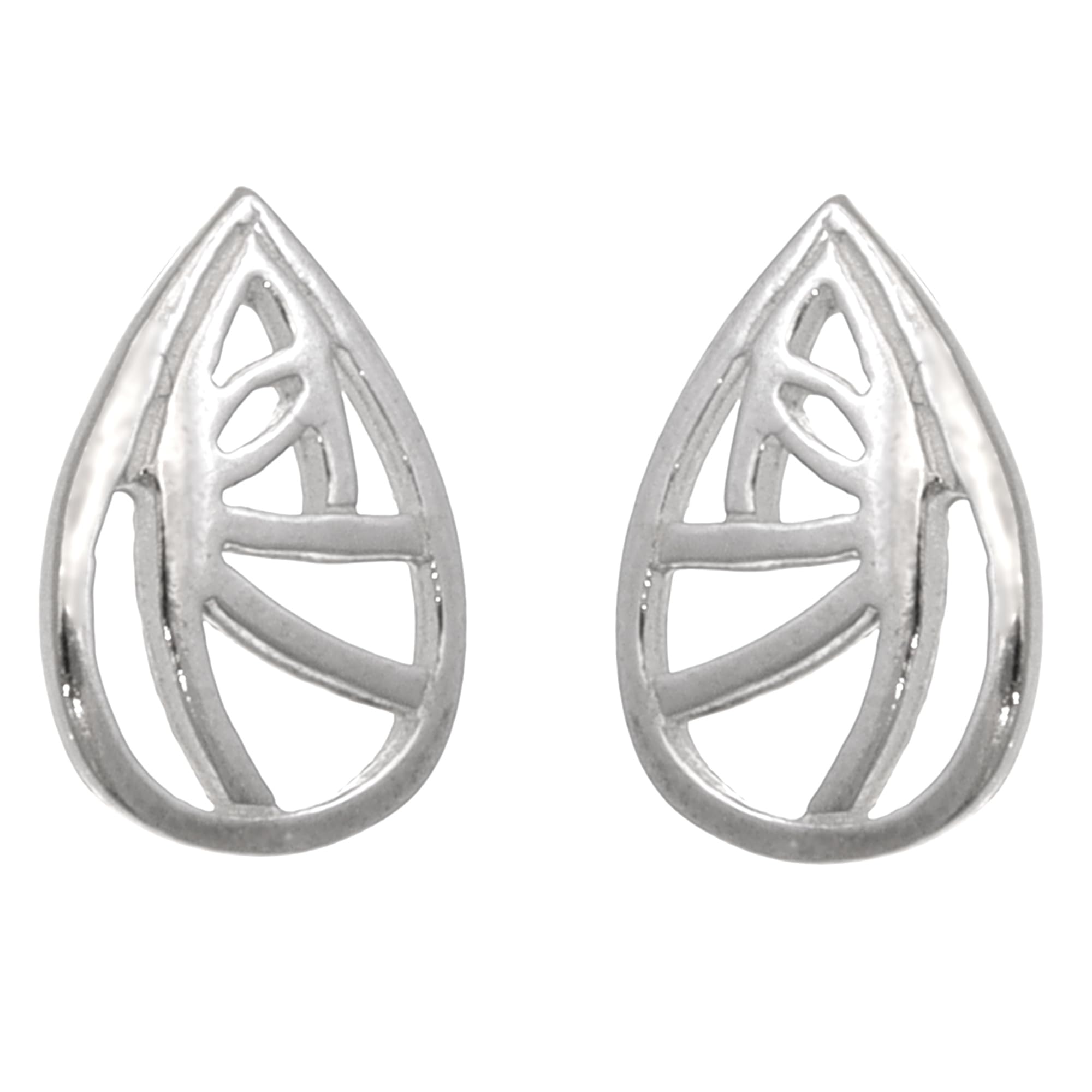 Charles Rennie Mackintosh 925 Sterling Silver Earrings for Women - Stud Earrings with Jewellery Gift Box - 11mm x 8mm