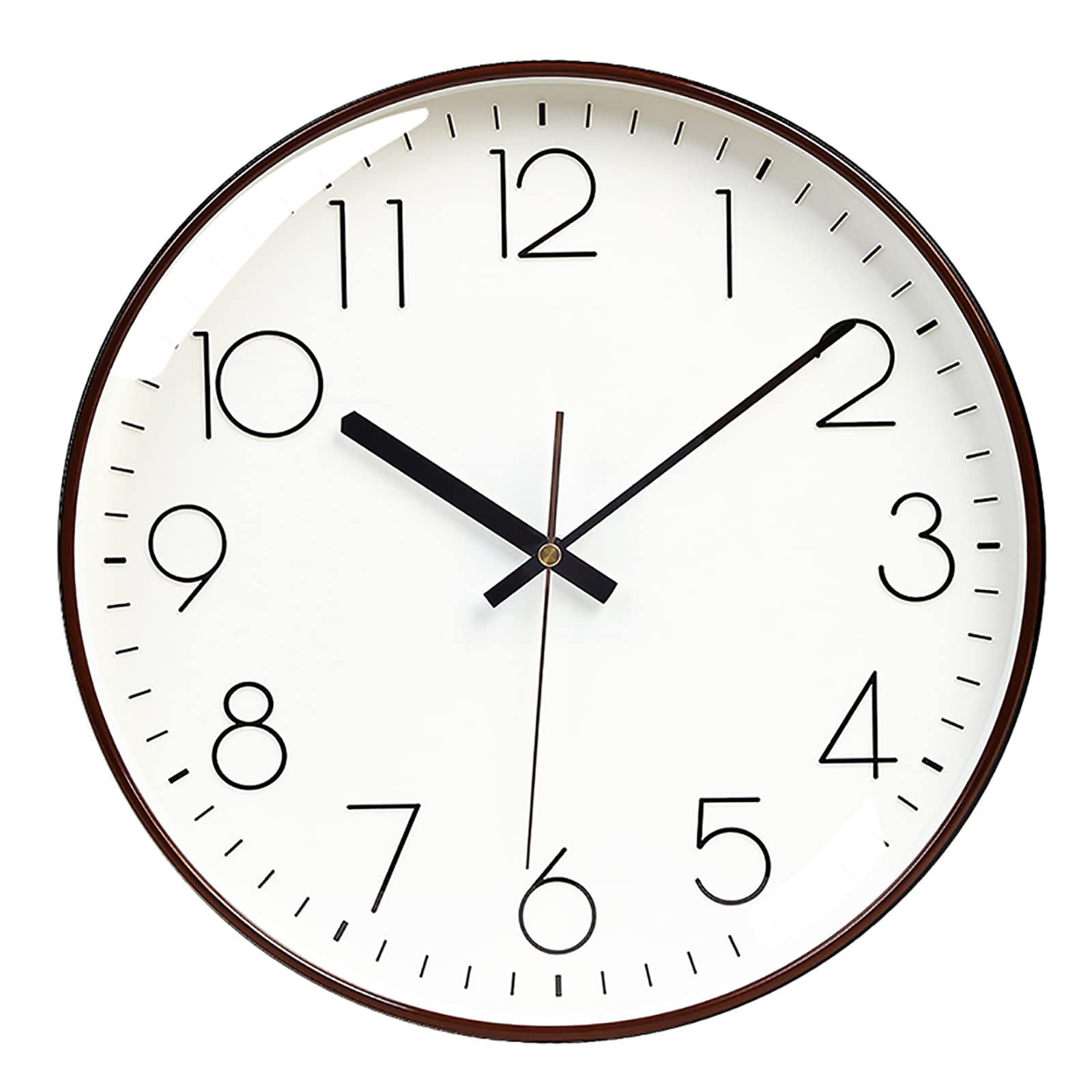 Horloge murale silencieuse sans tic-tac JATIBOSH ronde pour chambre à coucher