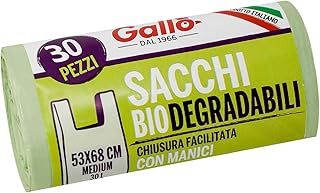 GALLO Biologisch abbaubarer und kompakter Taschenverschluss mit Griffen, 53 x 68 cm 30 l Medium