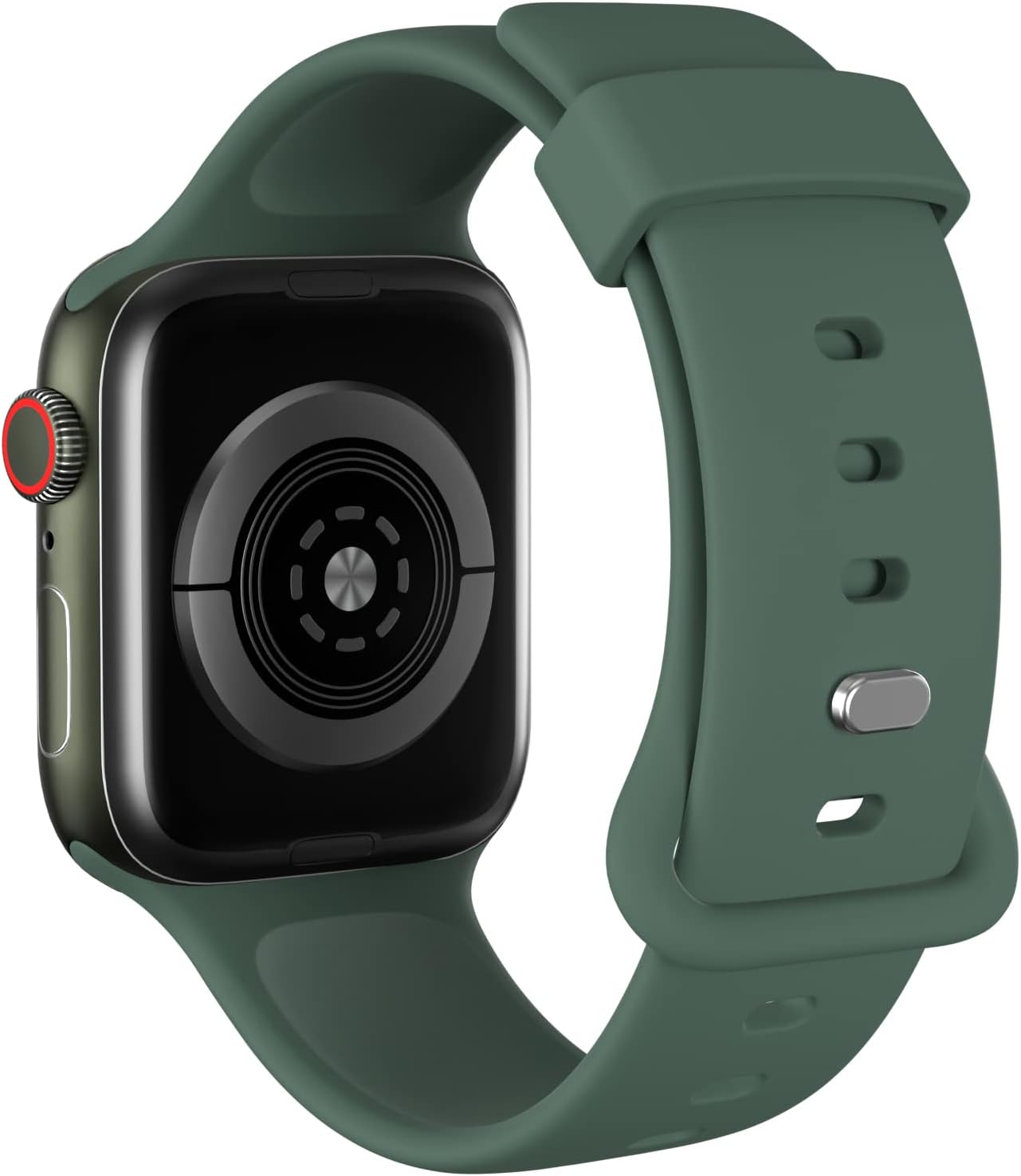 โ Sport Straps Compatible with Apple Watch Strap 41mm 40mm 38mm, Soft Silicone Sport Band Replacement for iWatch Strap Series 8 7 6 5 4 3 2 1 SE Women Men, Pine Green