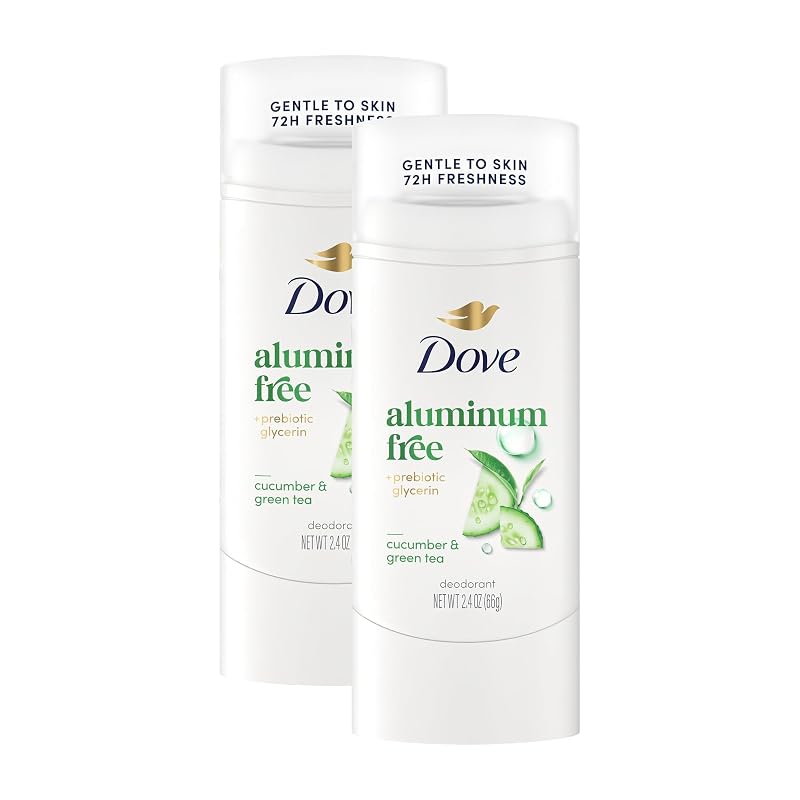 Desodorante em bastão Dove Cucumber & Green Tea sem alumínio, 2 unidades de 68 g