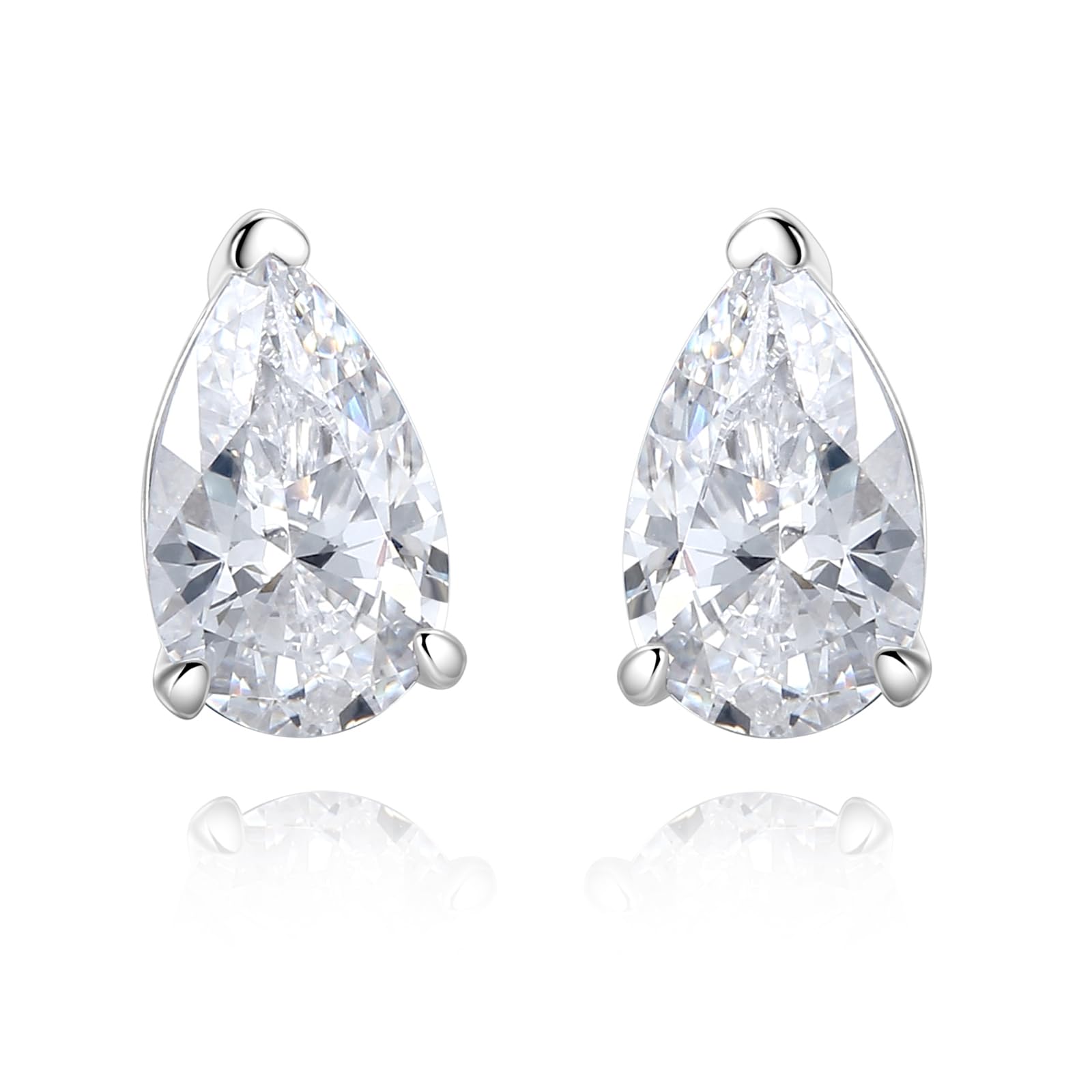 925 Sterling Silver 5A CZ Stud Earrings