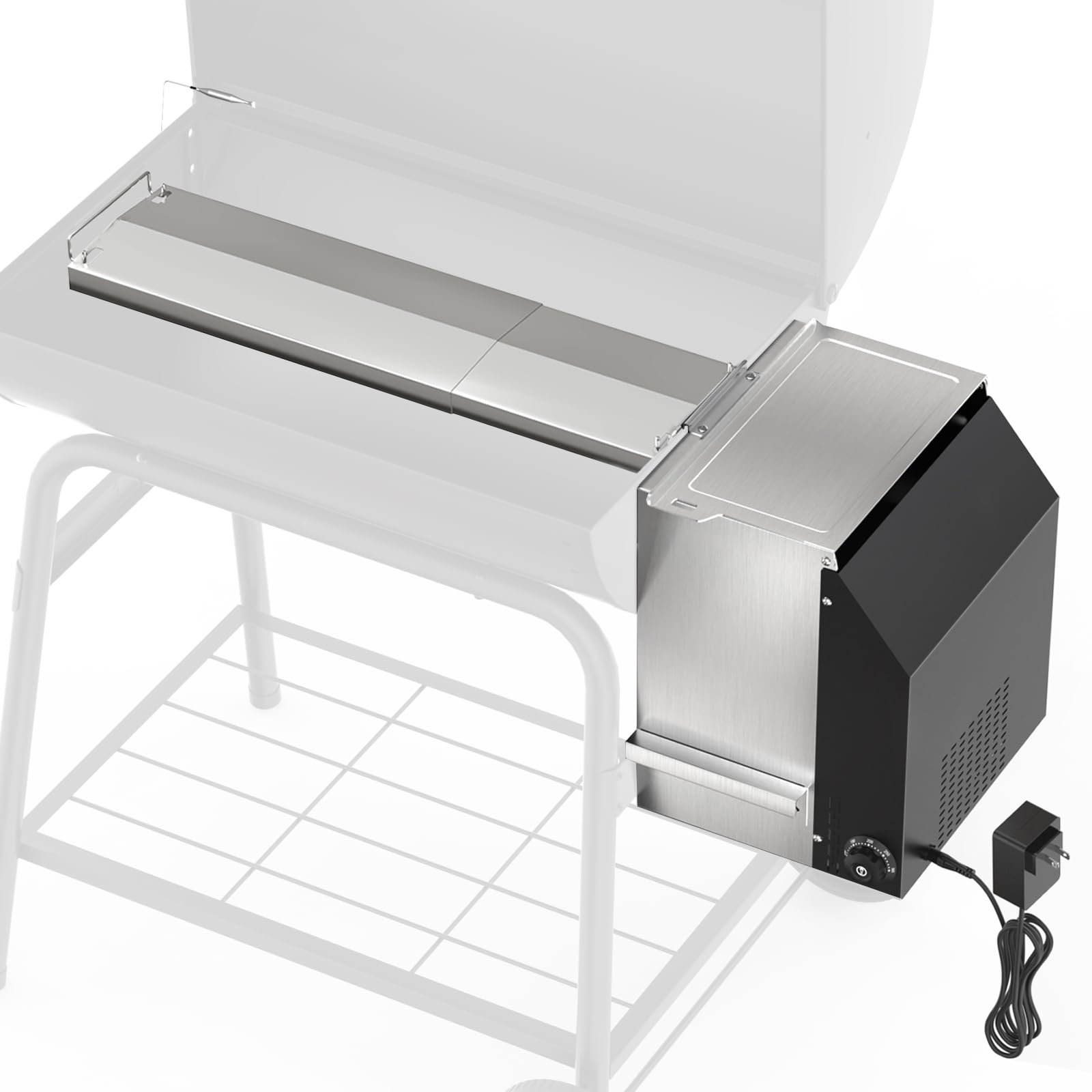 Photo 1 of ****PARTS ONLY ***** Gravity Smoker Side Firebox Retrofit kit for Char Griller Fire Box Charcoal Barrel Grill Part for Master Forge Chargriller Offset Wood Pellet Smoker Hopper Outdoor Camping Grilling Cooking Accessories