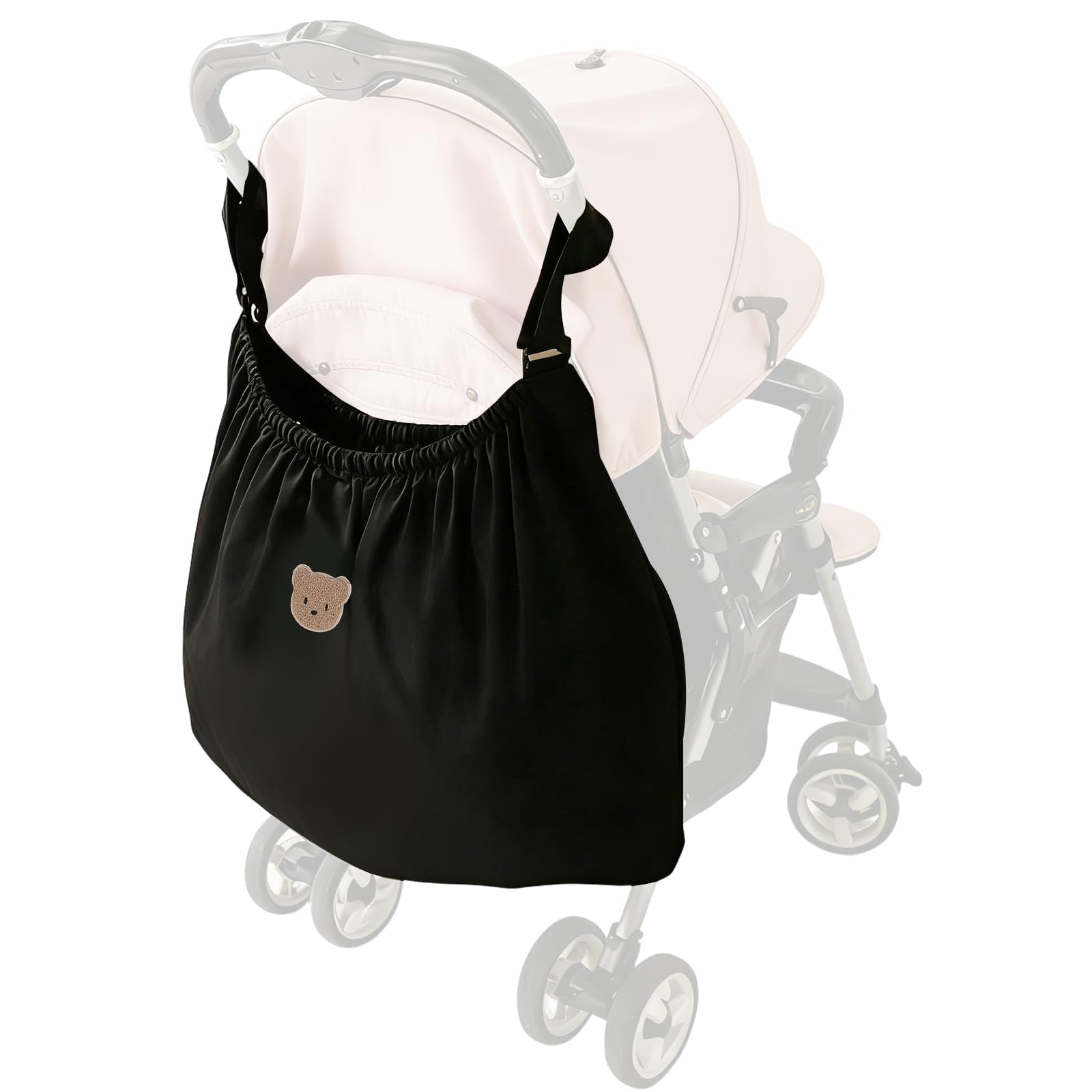 Buachois Stroller Hanging Bag, Large Capacity Baby Stroller Storage Bag Pushchair Bag Bottles Diapers Universal Stroller Organizer Pram Organiser for Diaper Bottle Toy (1)