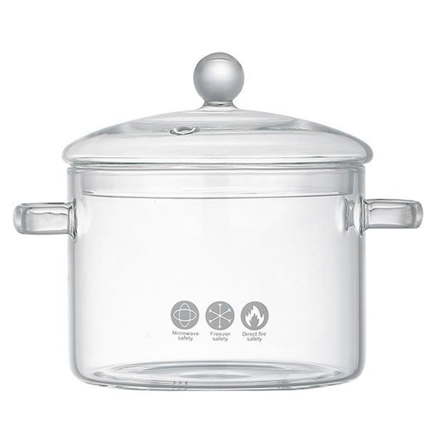 Ollas de vidrio para cocinar de borosilicato duraderas y transparentes de alta densidad