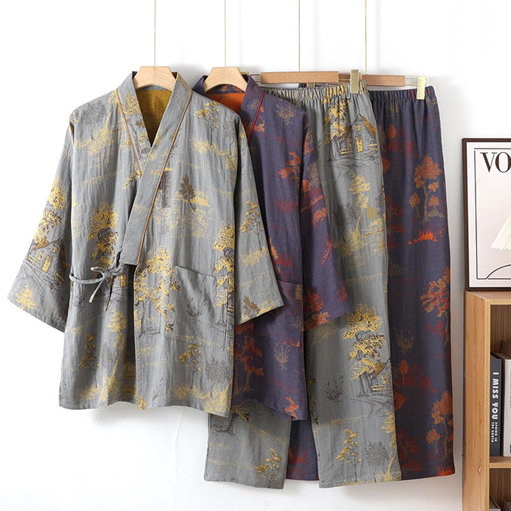 Pigiama Casual da Notte da Uomo Kimono Giapponese