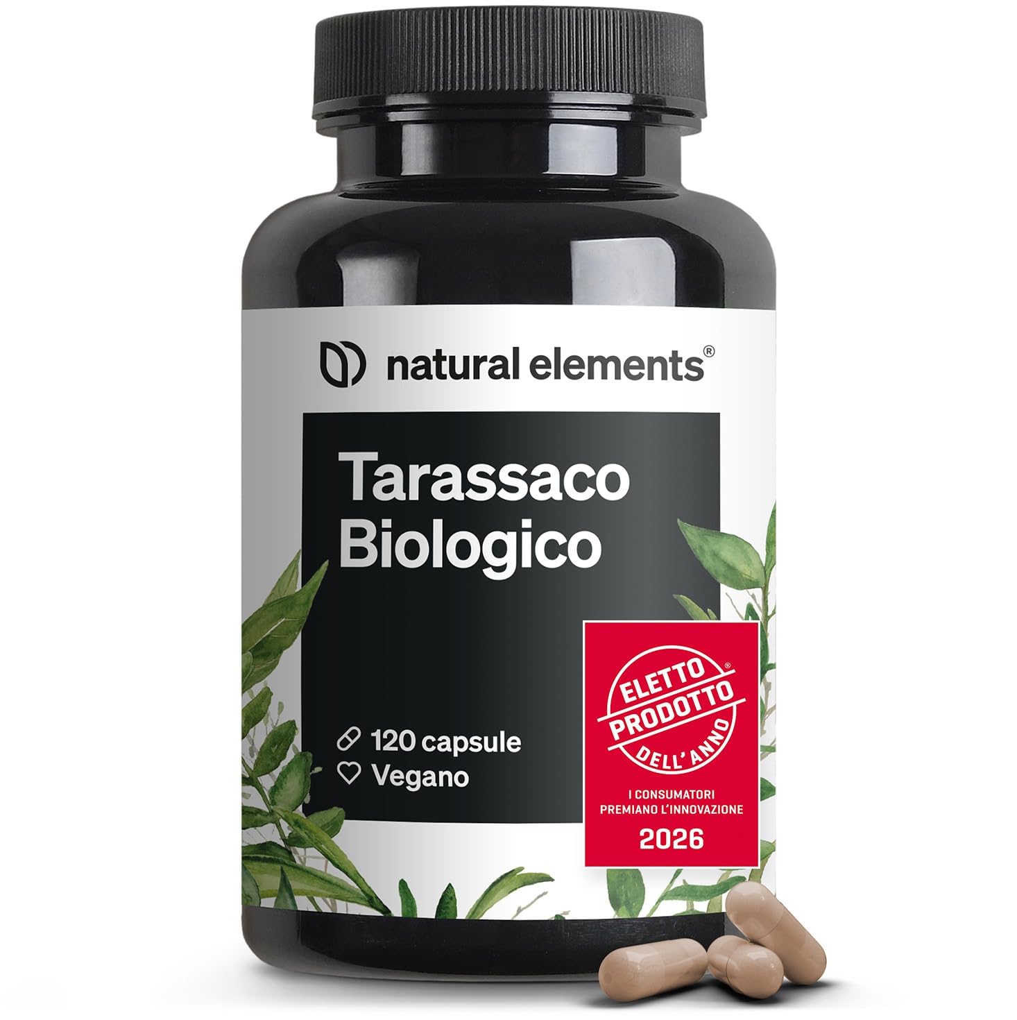 Tarassaco Biologico – 120 capsule – 1.000 mg di estratto di radici di tarassaco/2 capsule – rapporto 10 : 1 ad alto dosaggio – vegano, elevata biodisponibilità, senza additivi inutili