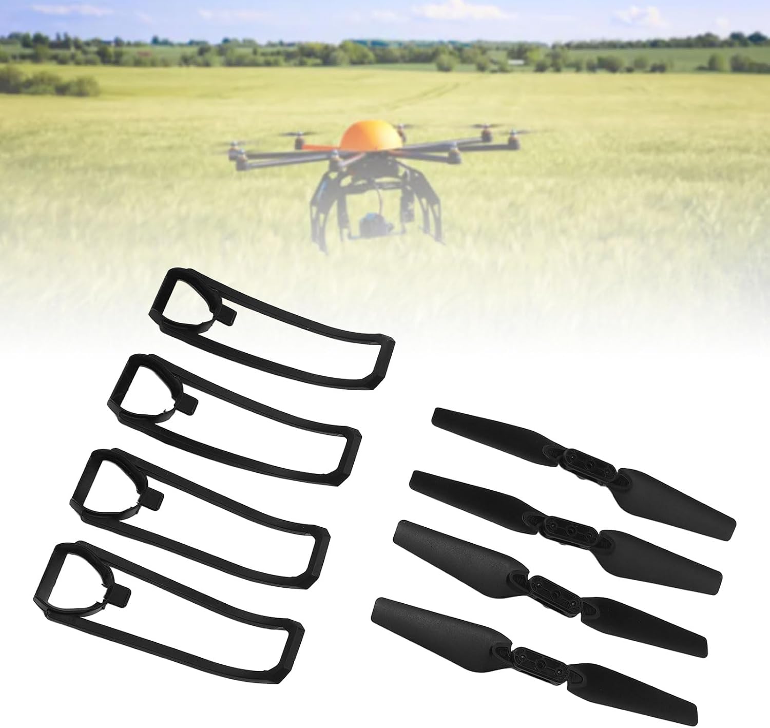 Quadcopter Propellers Protective Covers Folding Remote Drone Spare Parts for E88 for E99 for E100 for K3 with Charing Cable