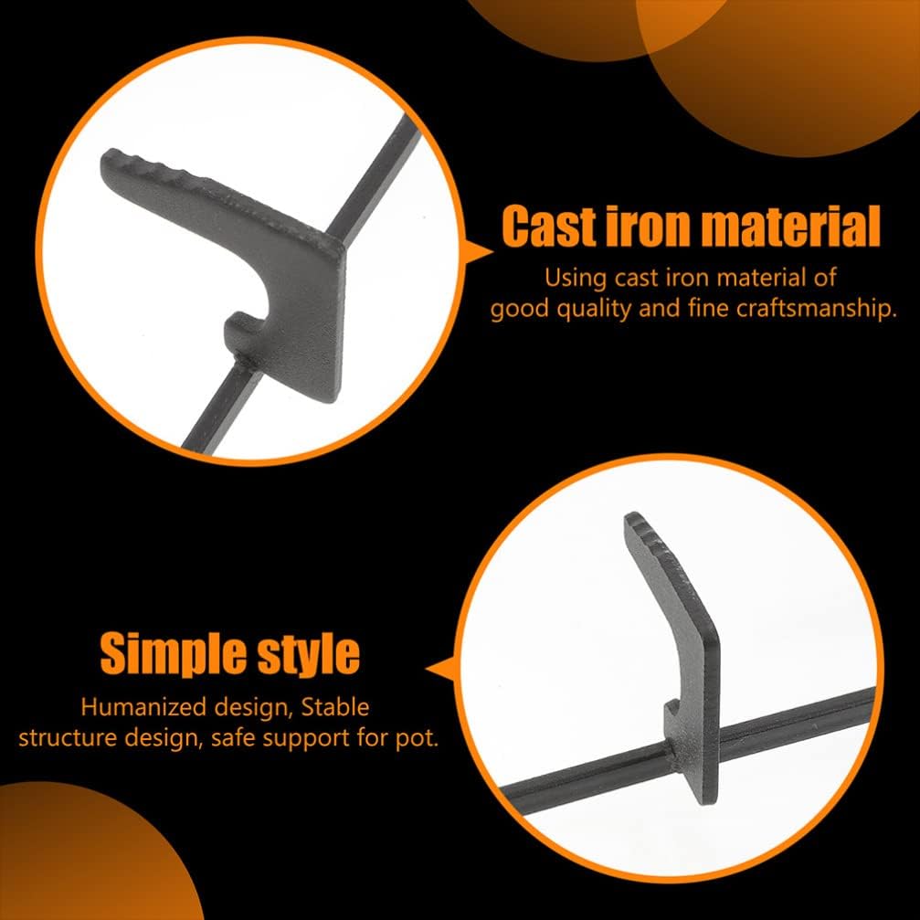 UPKOCH 2pcs Gas Stove Racks Pot Holder Brackets for Kitchen Use Easy to Clean for Home Restaurant Shop