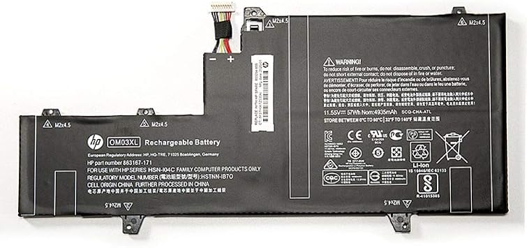 HP OM03XL Laptop Battery replaceable for HP EliteBook X360 1030 G2 Y8Q67EA Y8Q89EA Z2W62EA Series 863167-171 863167-1B1 863280-855 HSTNN-IB70 HSTNN-IB7O HSTNN-1B70 HSN-I04C OMO3XL 0MO3XL OM03057XL