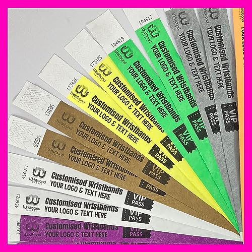 Bracelets Tyvek événementiels personnalisables et étanches pour pub et club (400 pcs)