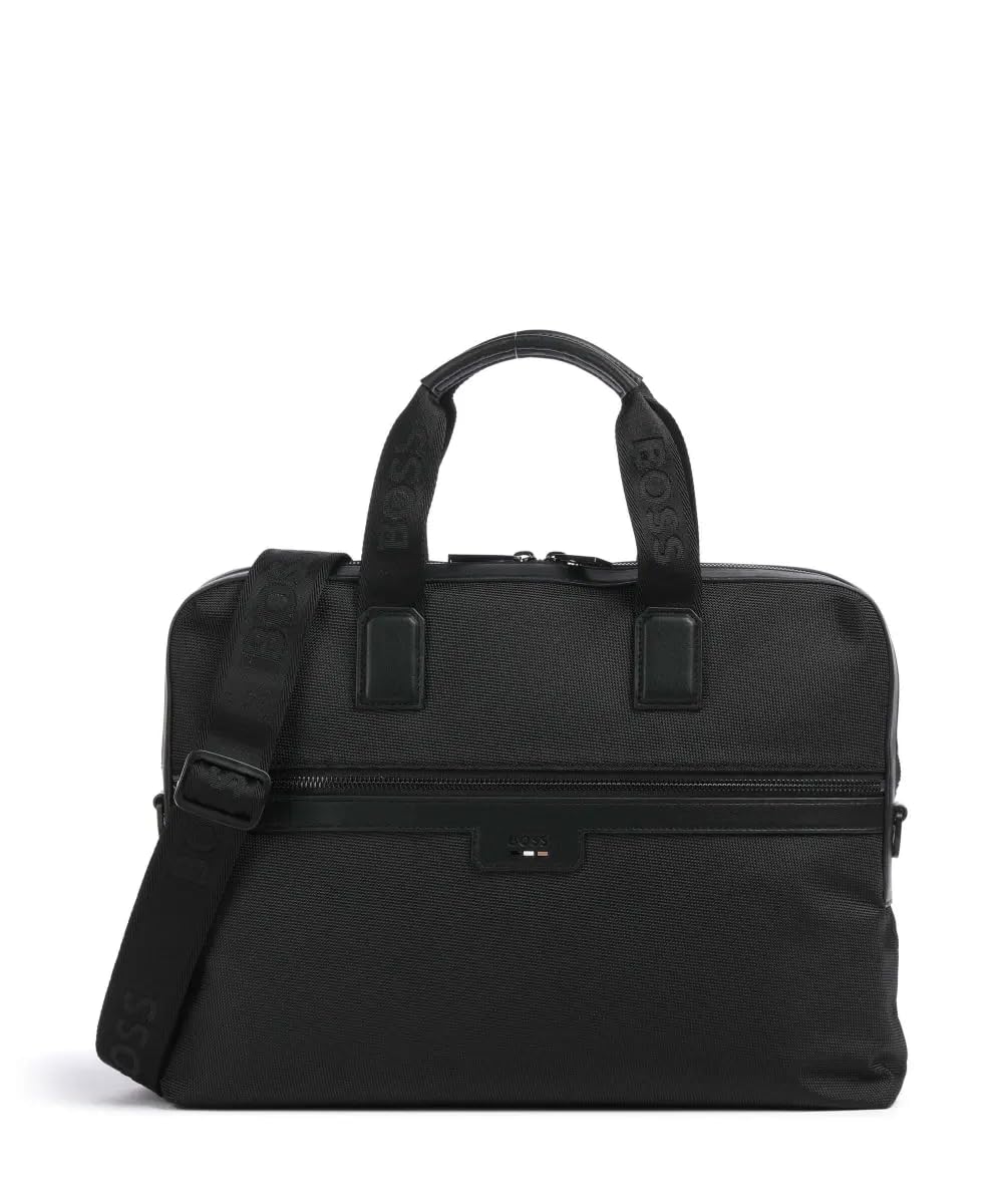 

                                                    BOSS, Ray Top Handle Friendly Leather Brief Case, 