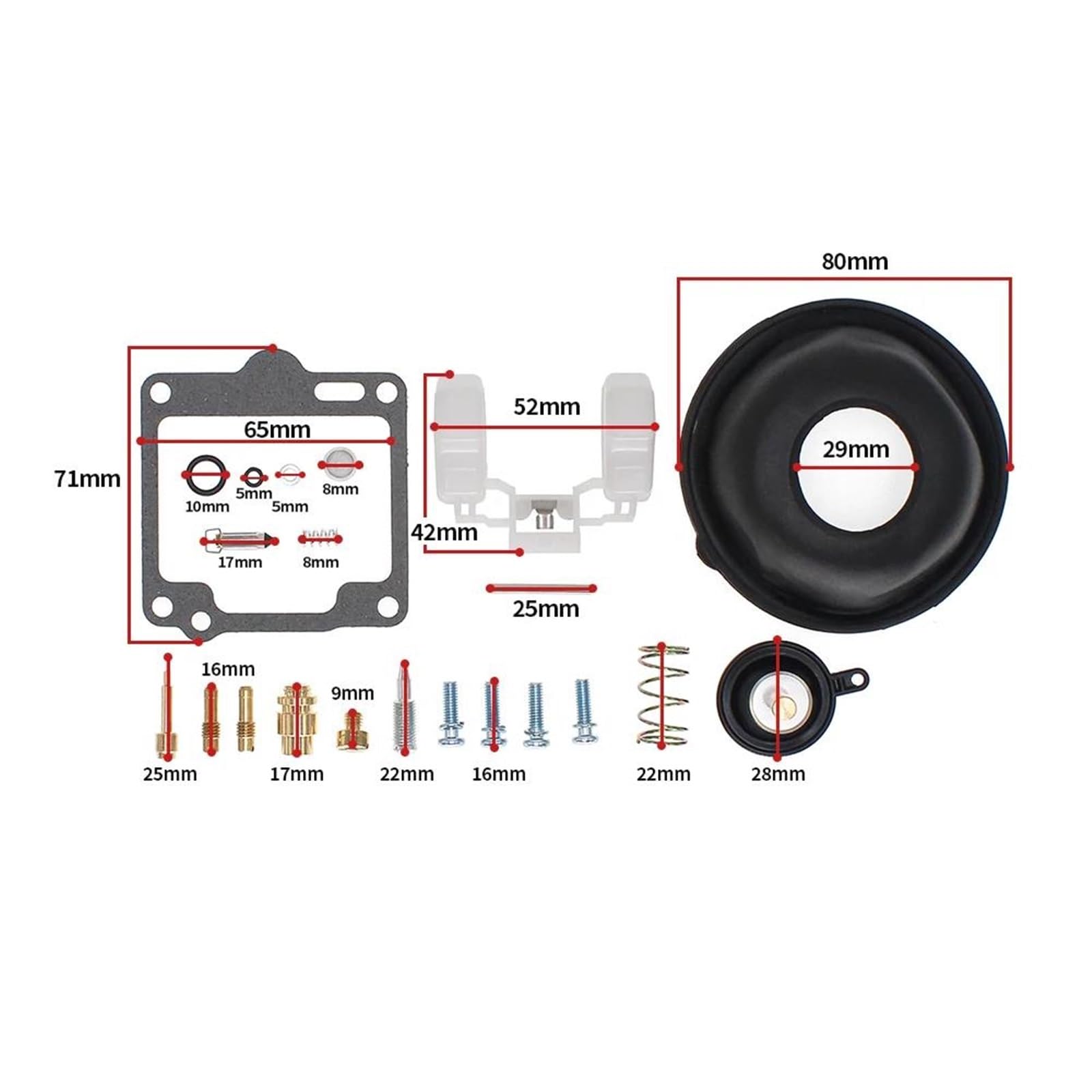 Kit Riparazione Carburatore 2X Per Y&amaha Per Virago XV750 XV1100 1988-99
