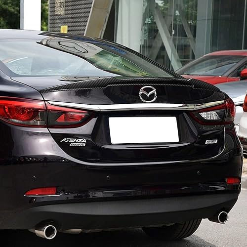 Miniatura 5 de Q1-Tech, alerón de maletero de fibra de carbono compatible con Mazda 6 2014 - 2017, alerón de labio trasero del maletero, 2015 2016