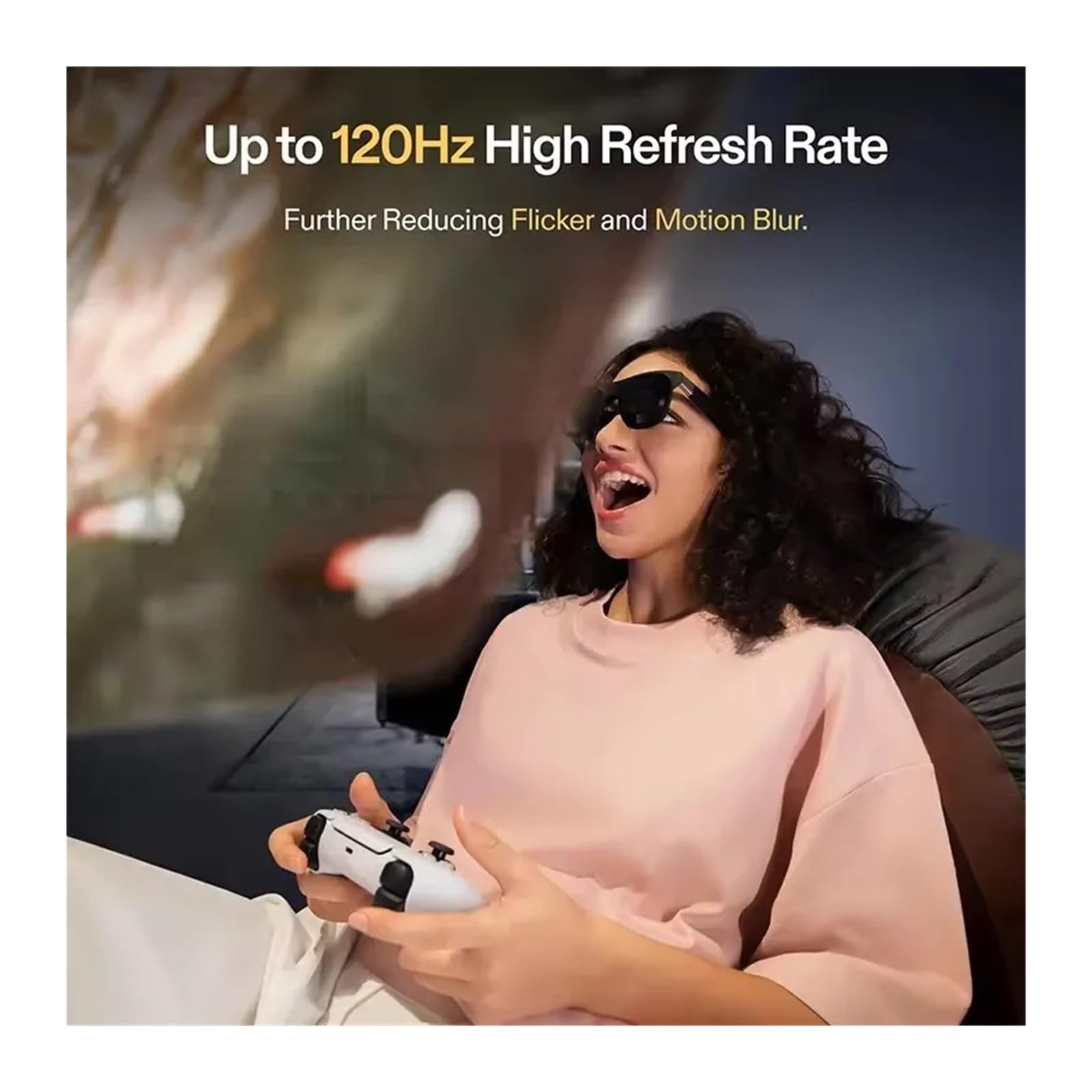 Gafas Inteligentes de Realidad Aumentada con Pantalla HD de 4,77", 3DoF, Efecto de Vuelo Espacial, 3D Real, compatibles con iPhone, Mac, Switch, PS5, Juegos y Cine Privado. ¡Nuevas!