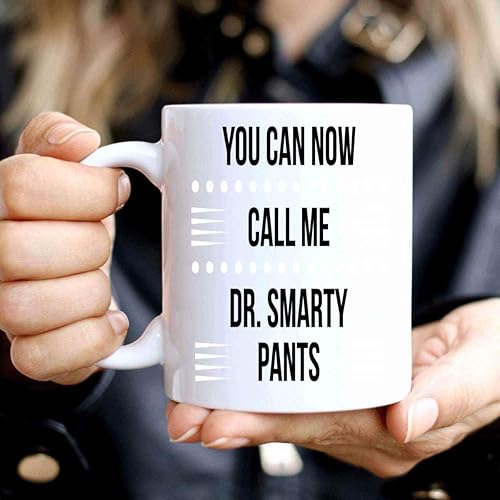 Miniatura 3 de Graduation Gift for Doctoral Friends - Dr Smarty Pants - Natural 11 Oz White Ceramic Coffee Mug