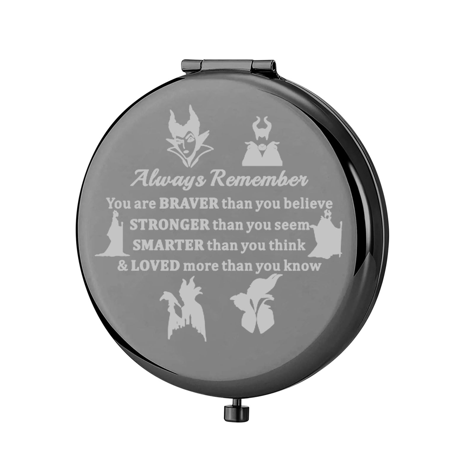 KEYCHIN Evil Queen Taschenspiegel – Kompaktspiegel 6,5 Cm Mit Motivierendem Spruch Für Frauen