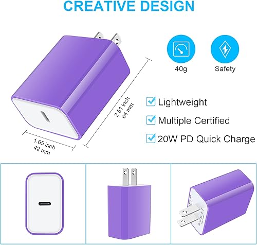 Miniatura 4 de Bloque de carga rápida tipo C de 20 W, cable de carga de teléfono Android de 6 pies para Samsung Galaxy A16 A15 A14 5G A54 A35 A53 A13 S24 S23 S22