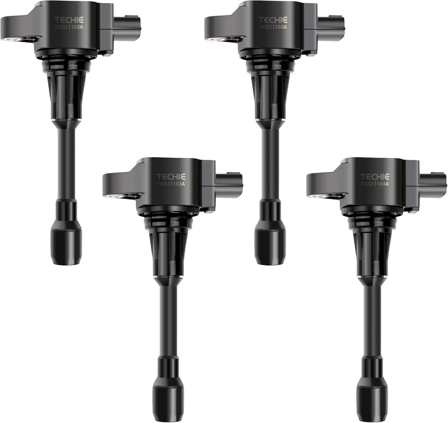 TECHIE 4PCS Ignition Coil Pack UF589 Compatible with Mitsubishi 2011-2016 Lancer Outlander 2014 2015 Outlander Sport RVR L4 2.0L 2.4L Replacement for UF589 UF559 18323A016