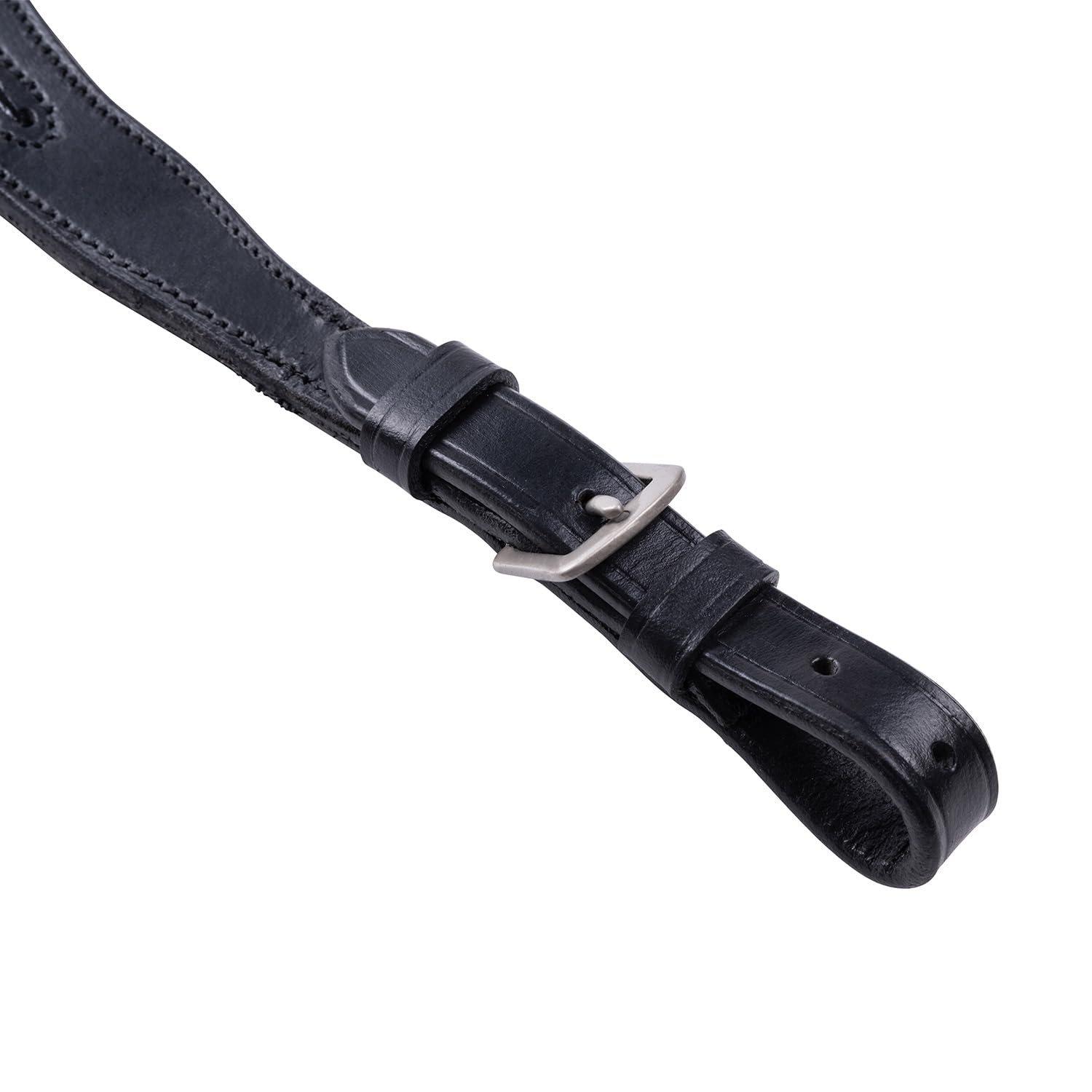 SUNRIDE Fourche de Martingale fermée en Cuir véritable “Bib” – réglable pour Une Action de rênes Stable, Plus de contrôle et sécurité – idéale pour Saut d’Obstacles et Jeunes Chevaux (Noir, Full)