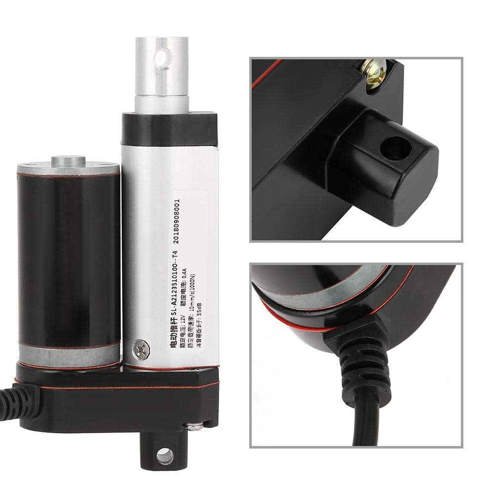 Attuatore Lineare DC 12V Attuatore Lineare Elettrico per Impieghi Gravosi a Corsa 35mm a Velocità Massima di Sollevamento 1000N 10mm / s per Uso Elettronico Medico Auto