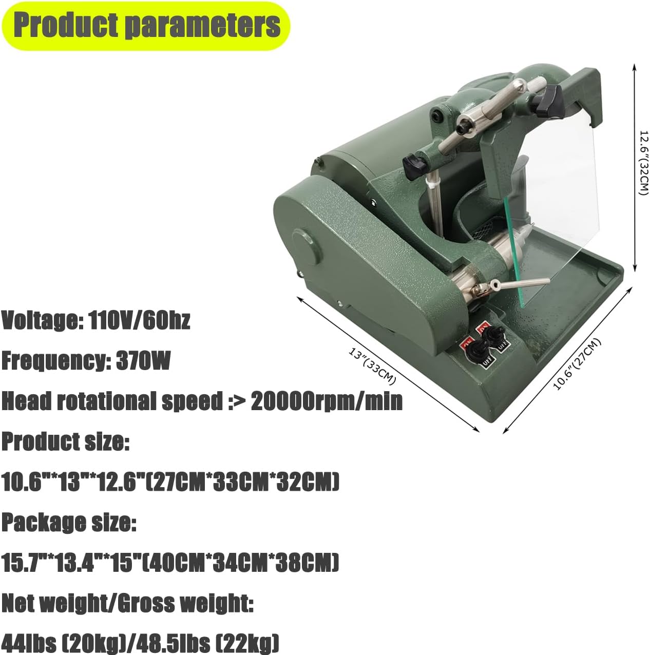 Lab High Speed Cutting Machine High Speed Cutting Polishing Machine 110V 370W