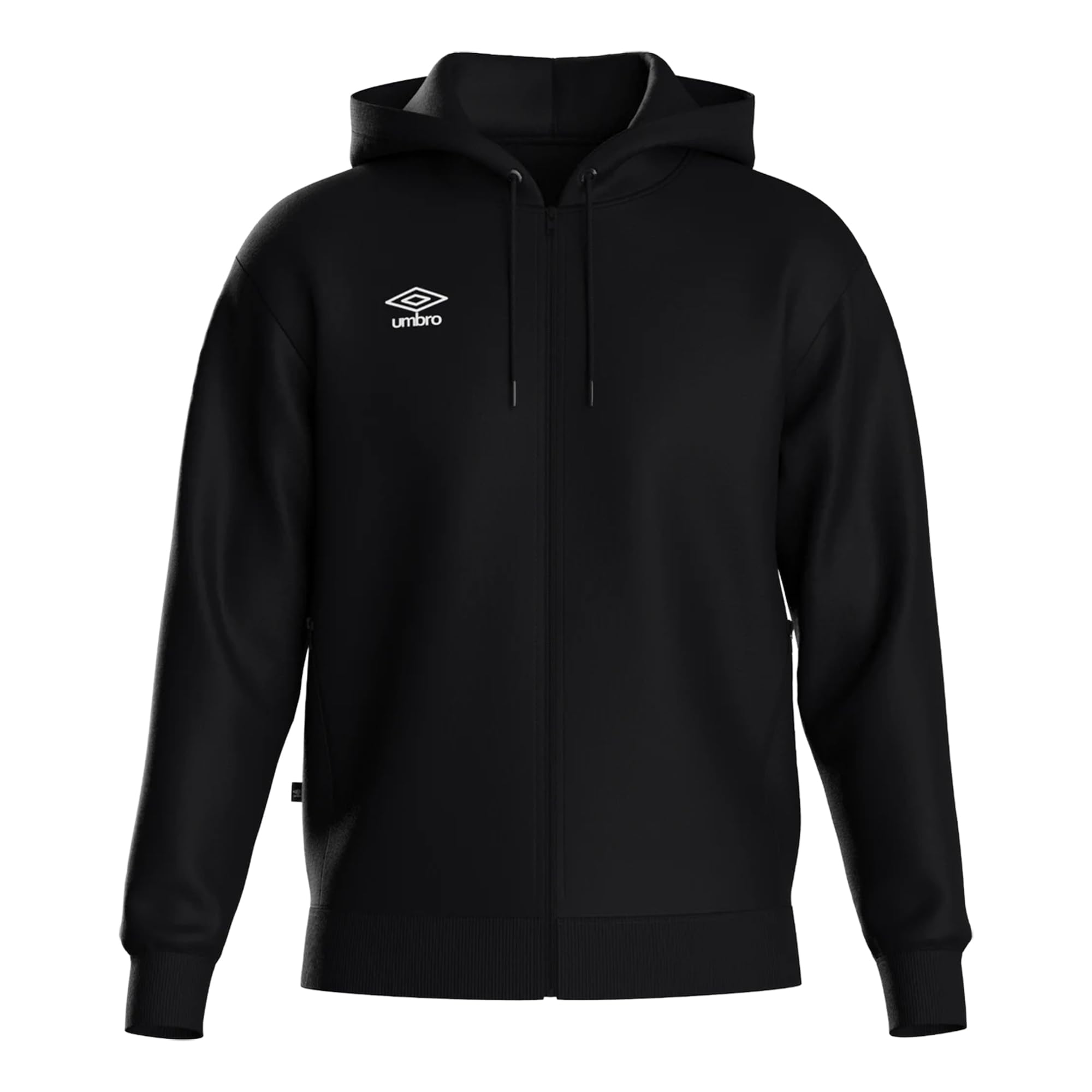 Umbro Men's Black/White Club Leisure Full Zip Hoodie (L) ()
