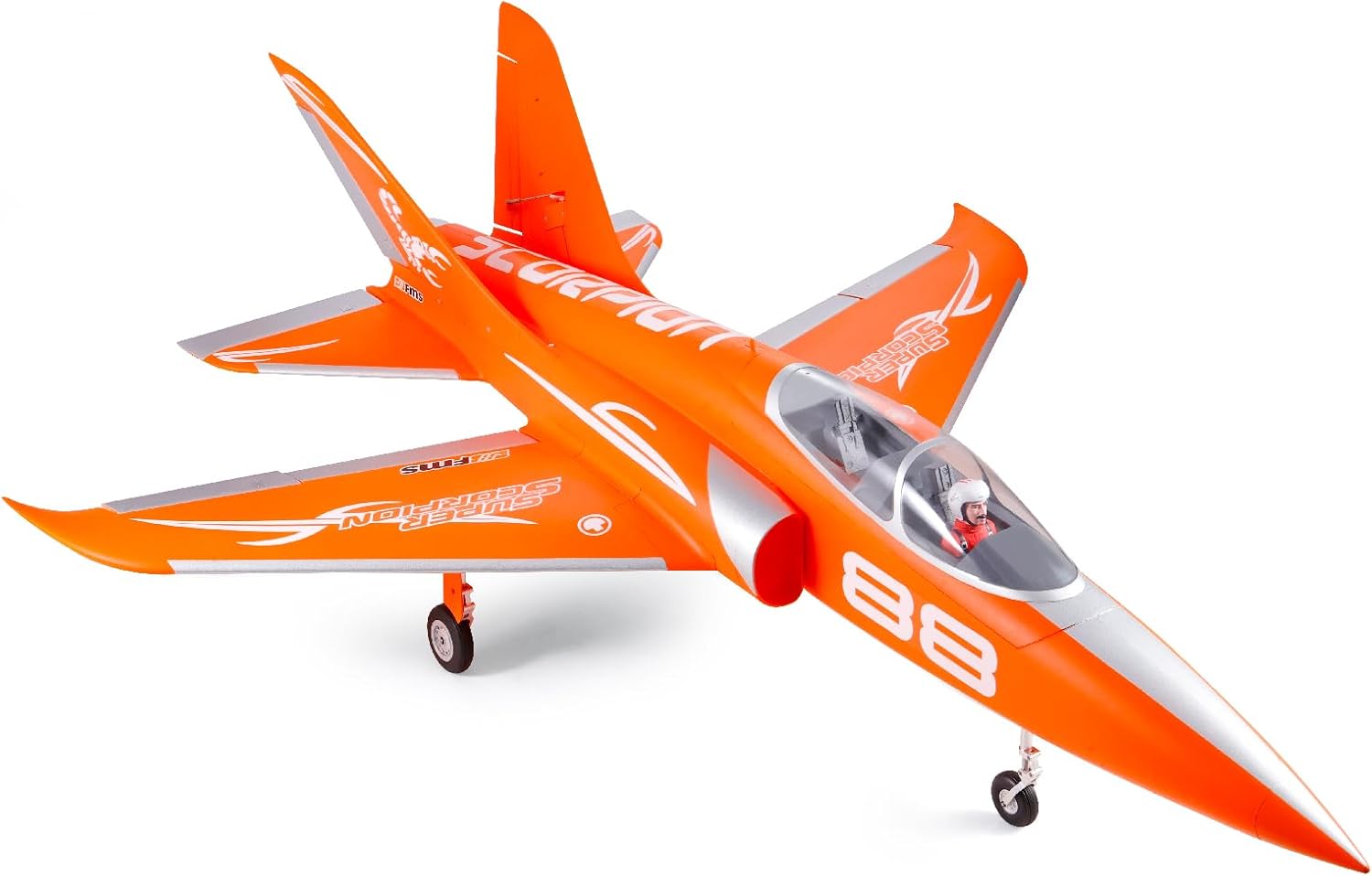 Fms RC Airplane Jet Rc Planes for Adults Rc Jet Plane EDF Jet 90mm Super Scorpion V2 6-8S Hobby Rc Airplanes PNP (No Radio, Battery, Charger)
