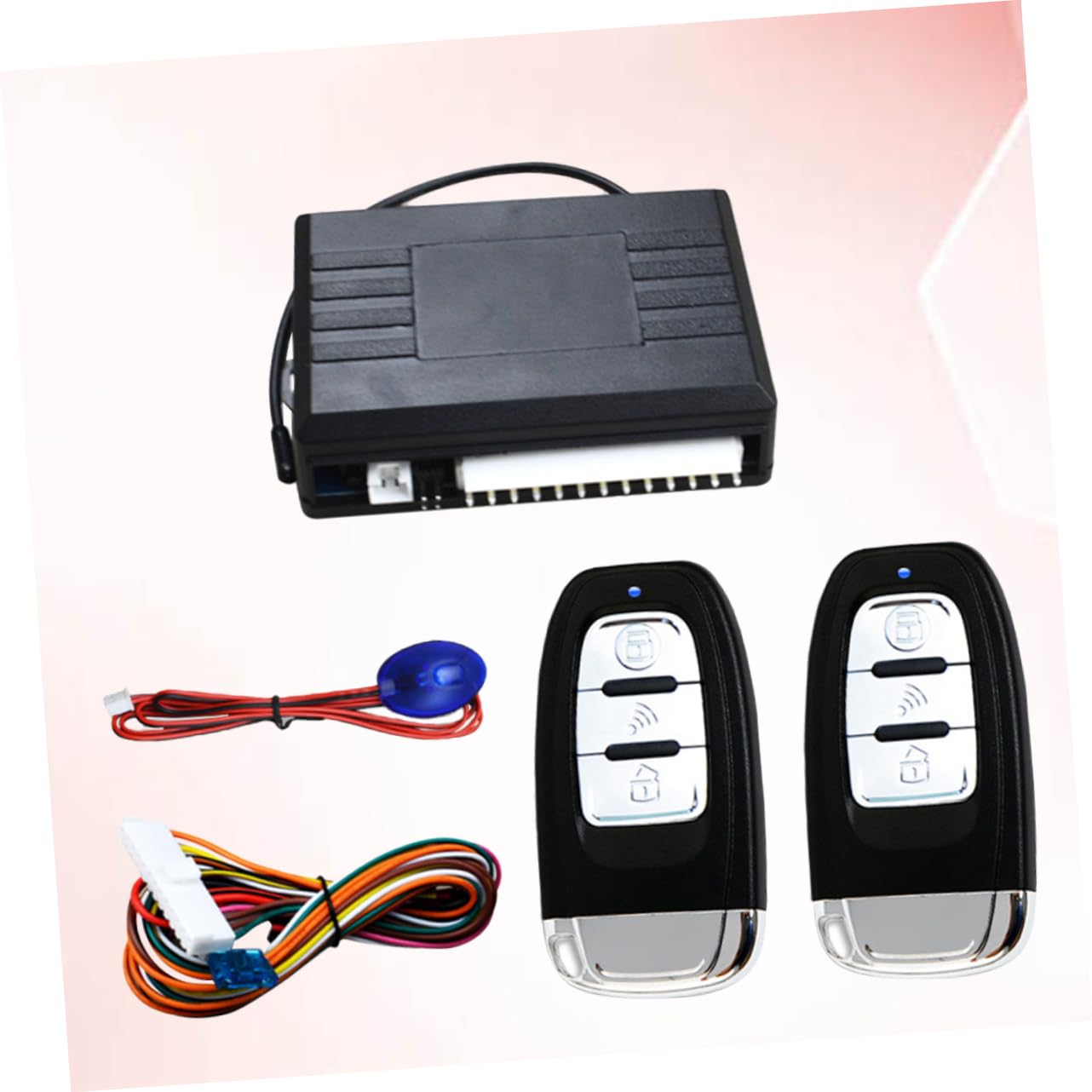 PartyKindom Kit De Cierre Centralizado para Puertas De Coche con Sistema De Entrada Sin Llave Luz Direccional y Botón De Apertura del Maletero para Uso Diario
