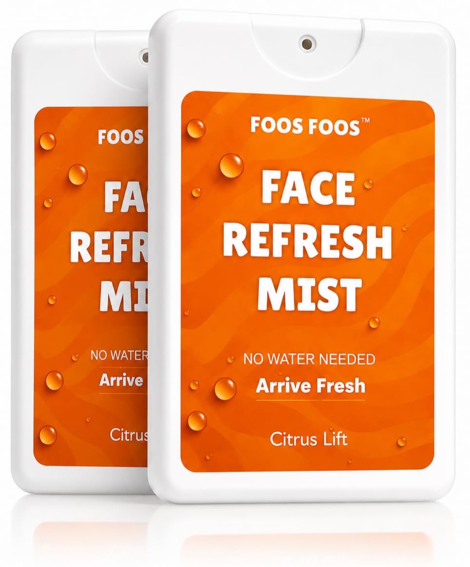 Face Mist Spray for Instant Freshness | Pocket Face Freshener Spray | Oil Control & Cooling Mist | No Water Needed | Travel Size | Foos Foos Citrus Lift (Pack of 2)-picture-13