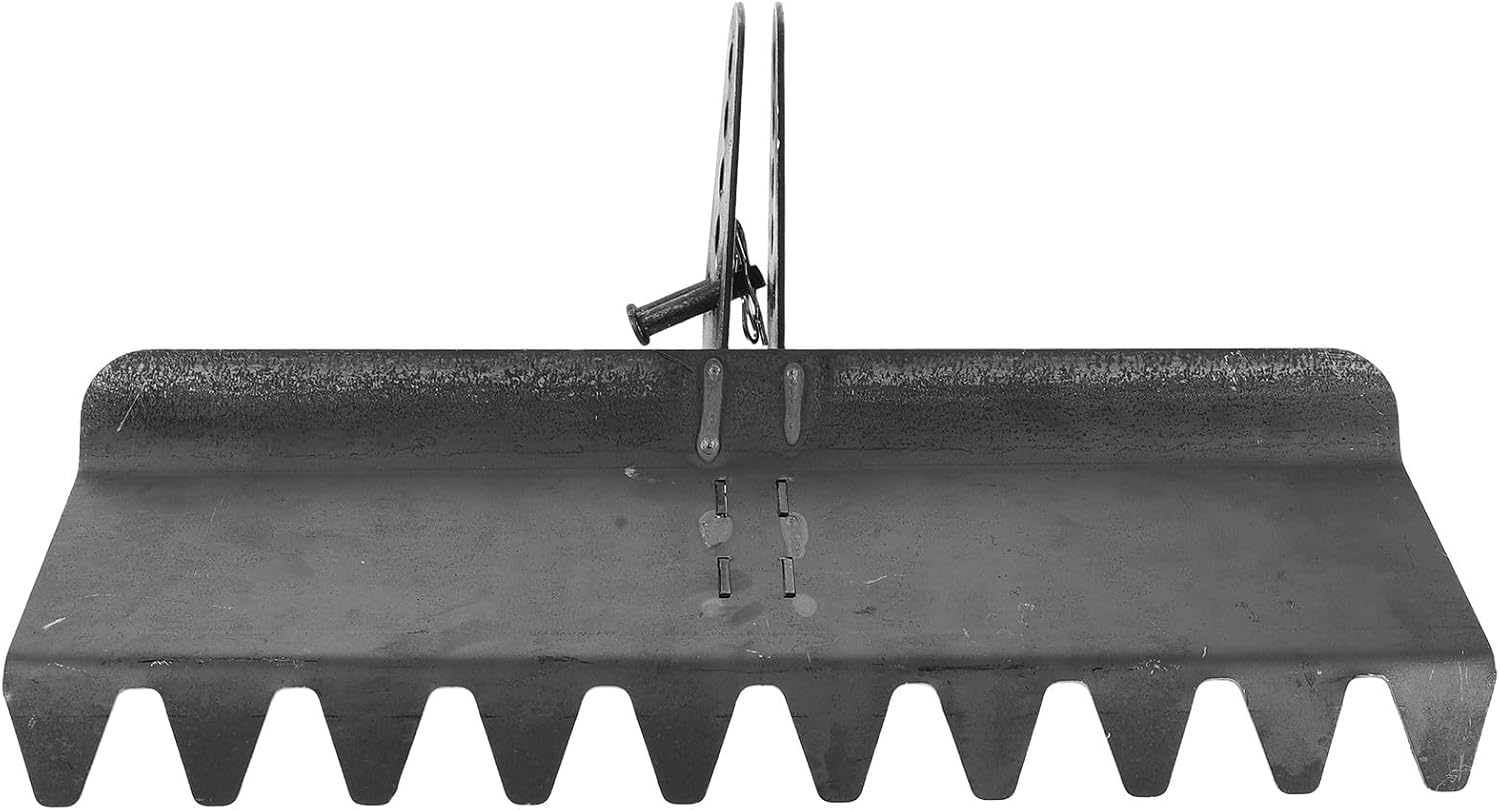 Lawn Leveling Rake: Heavy Duty Leveling Tool for Uneven Ground, Farm Tiller Accessory, Steel Soil Smoothing Tool for Backyard and Garden Preparation