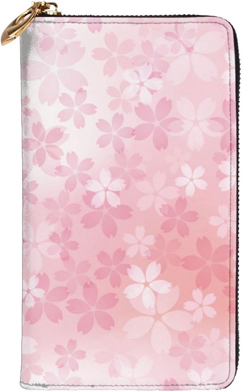Amazon | [DADABULIU] 団子 長財布 本革 桜 ピンク 桜柄 花 月 レディース 二つ折り 財布 メンズ 大容量 小銭入れ  カード入れ お札入れ ウォレット ファスナー 人気 プレゼント かわいい おしゃれ スマホ入れ可 | DADABULIU | 財布 [NEKKII] ピンク 桜 花柄 エレガント 長財布 携帯に便利 レザー ウォレット 多機能 メンズ レディース 革 財布 現金