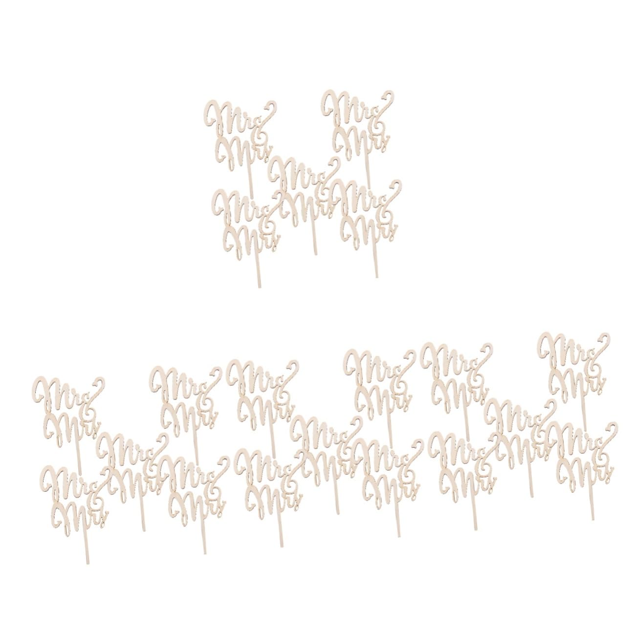 Alipis 20pezzi Decorazione per Nuziali Sposi Cake Topper per Matrimoni Mr Mrs per Celebrazioni Speciali