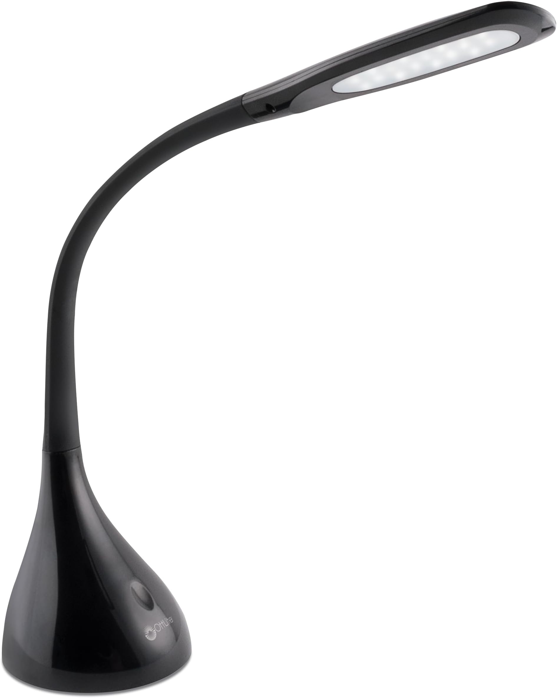 OttLite Creative Curves LED Desk Lamp with Adjustable Neck - 4 Dimmable Brightness Settings with Energy Efficient Natural Daylight LEDs for Home Office, Computer Desk, & Dorms