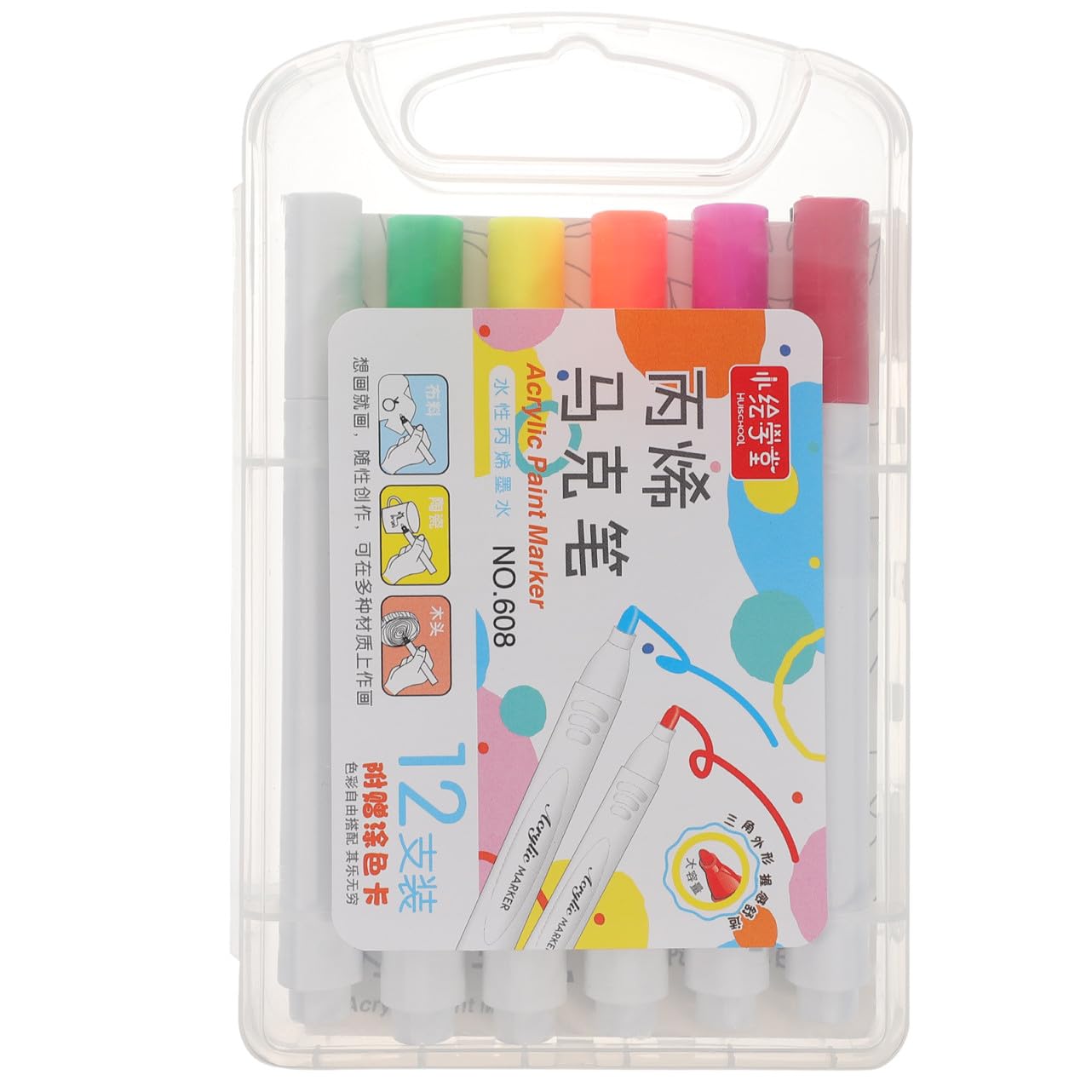 TOYANDONA 36pièces Feutres Acryliques Pour Peinture Toile Marqueurs Polyvalents Pour Art Et Bricolage
