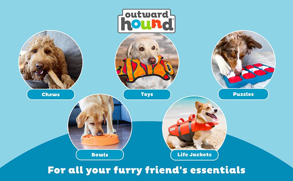 Outward Hound Invincibles 3 Squeak Sneak Durable Dog Toy | Long-Lasting Soft Dog Toy with Multiple Squeakers for Interactive Play and Daily Activity, Suitable for Dogs 2