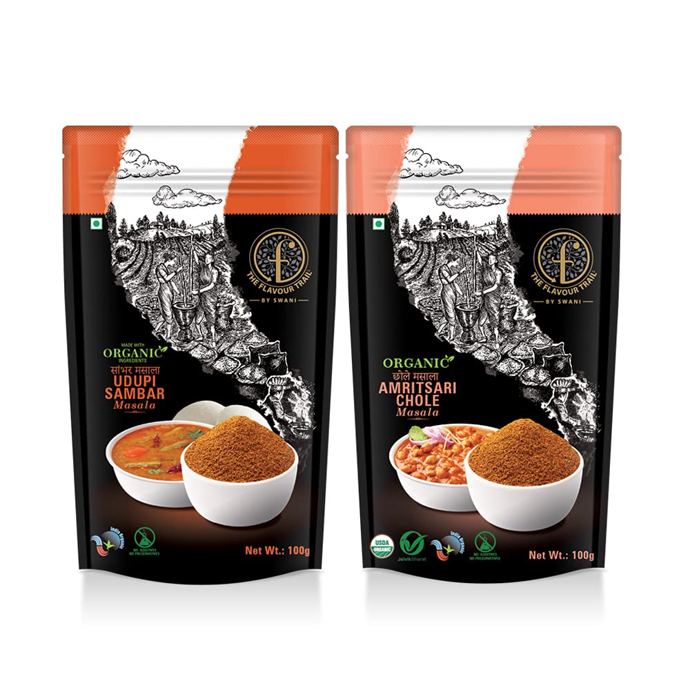 See full amazon price history chart for The Flavour Trail - Made with organic ingredients Udupi Sambar Masala + Organic Amritsari Chole Masala, 100gms each | Organically Farmed | Hygienically Processed | Pesticide-Free The Flavour Trail - Made with organic ingredients Udupi Sambar Masala + Organic Amritsari Chole Masala, 100gms each | Organically Farmed | Hygienically Processed | Pesticide-Free (B09GKWLL5J) Amazon Price History, Amazon Price Tracker