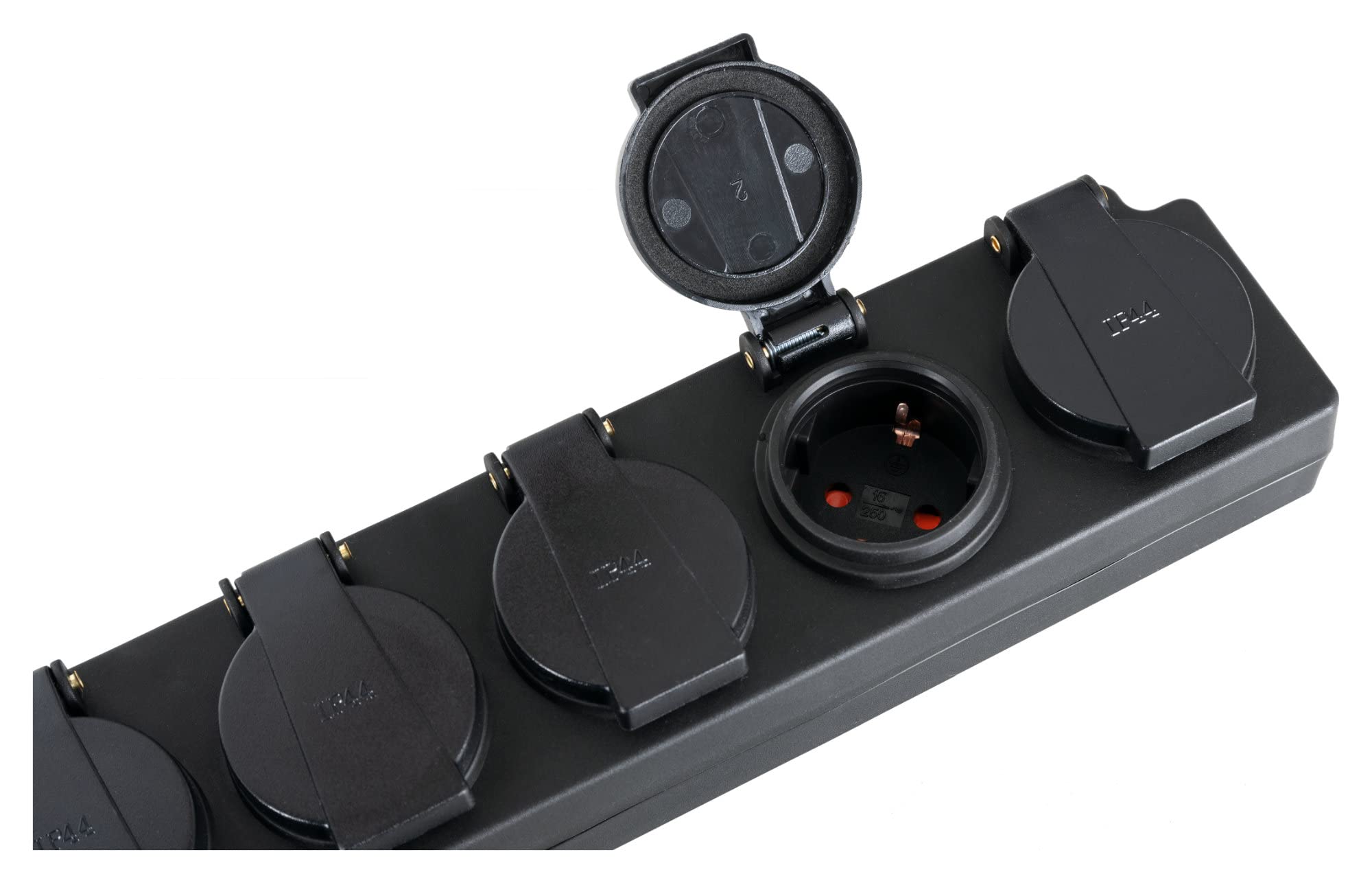 Stagecaptain OPSS-6 BK 6-Fach Outdoor-Steckdosenleiste mit Schalter IP44 5X
