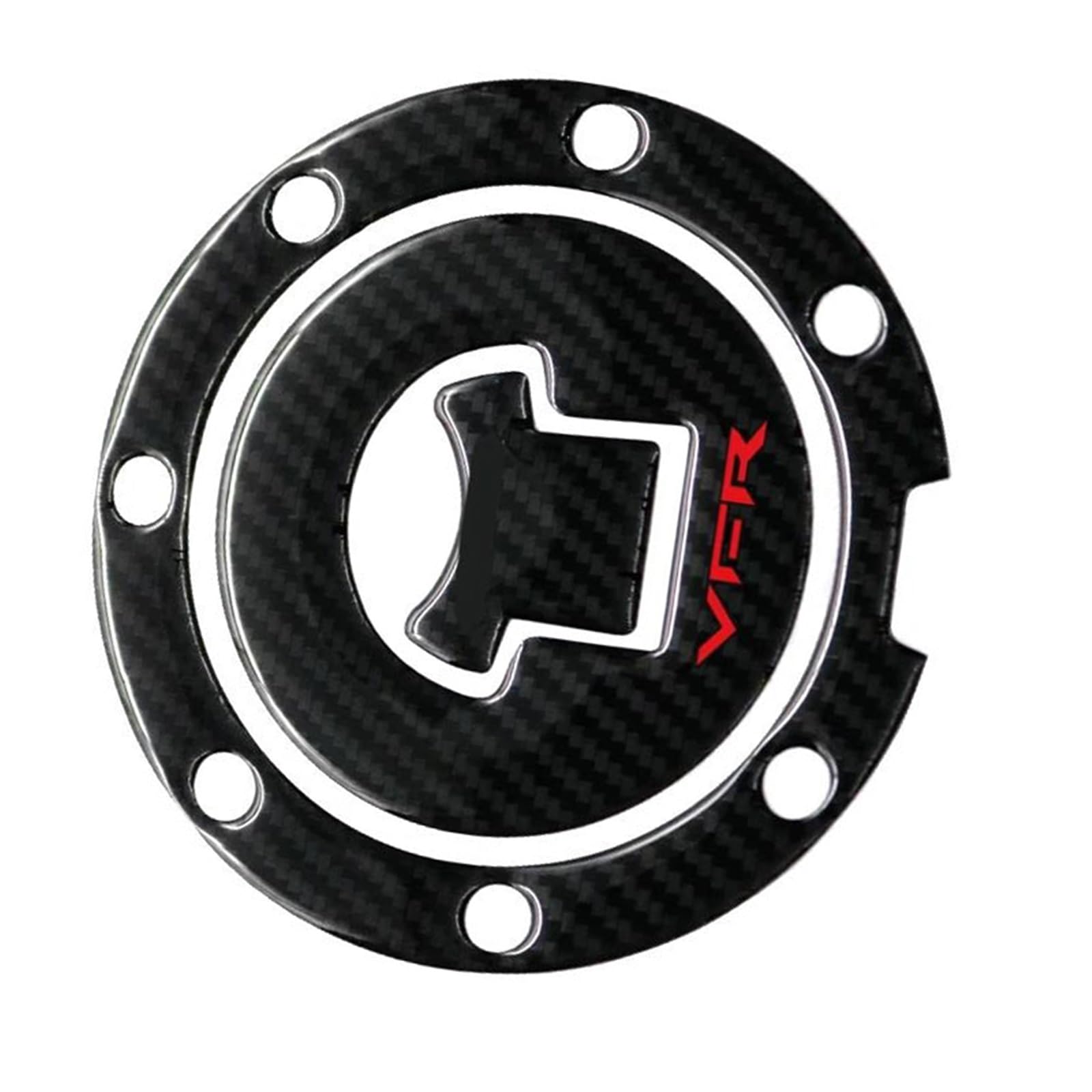 Protection bouchon carbone VFR aspect 3D premium pour réservoir moto