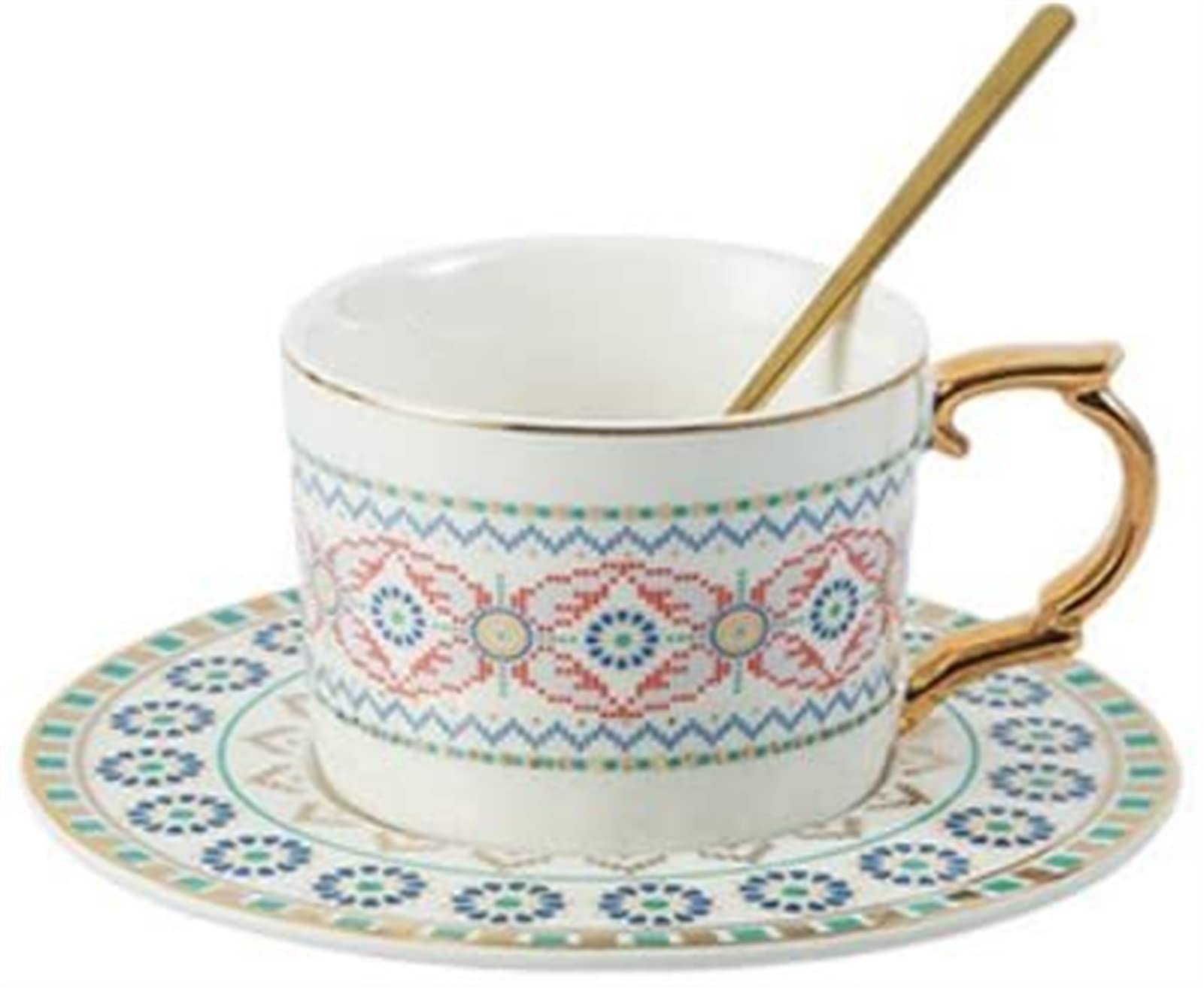 YNIYUJKL Coffee Mug Ceramic Mug With Saucer Set Couple Mug Creative Home Office Breakfast Mug Milk Mug Office Home Desk Coffee Mug Capacity 160Ml. Coffee Cup,2-5.4 Ounces
