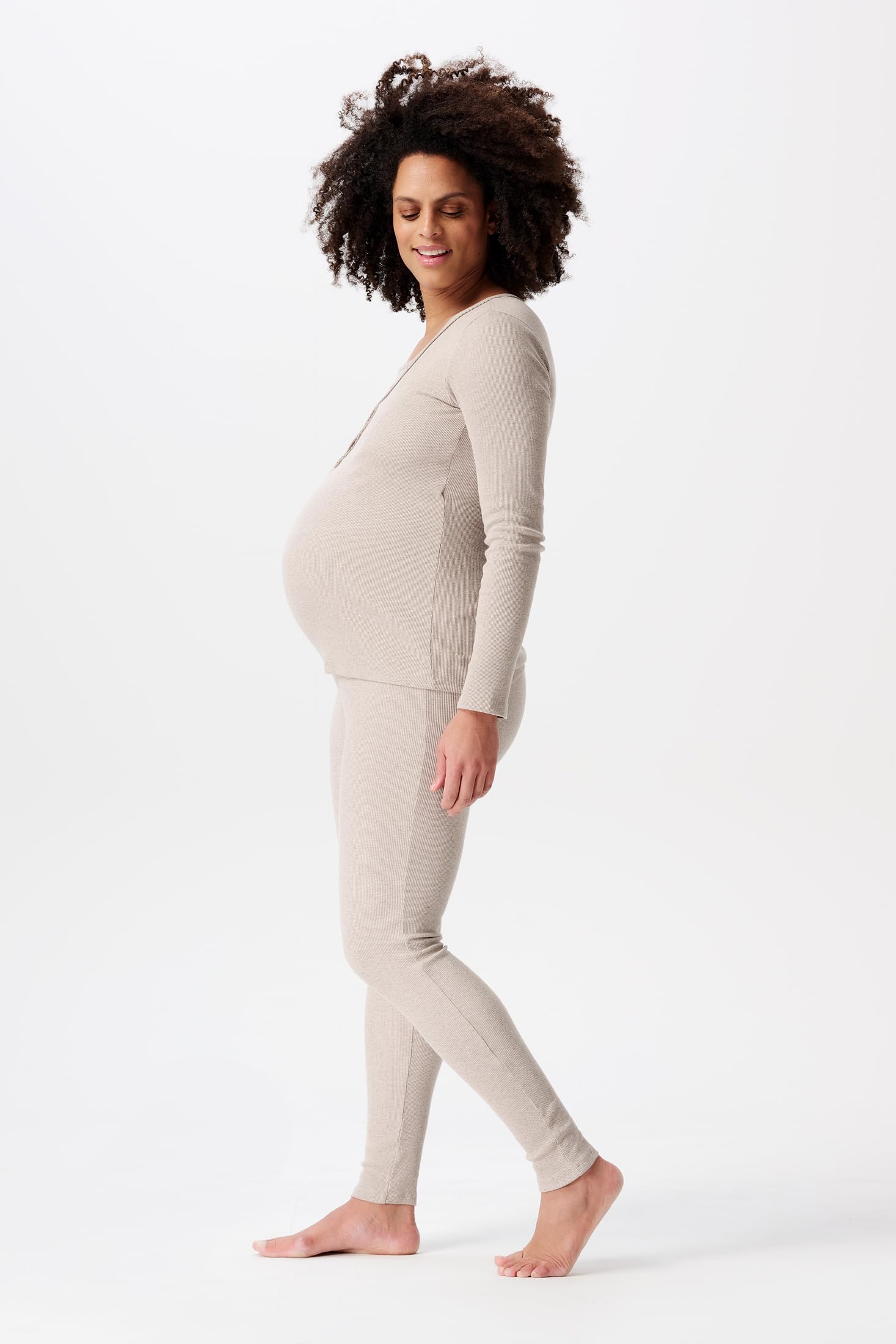 Noppies Damen Amala Nursing Rib Pyjama Top Ls Nachthemd