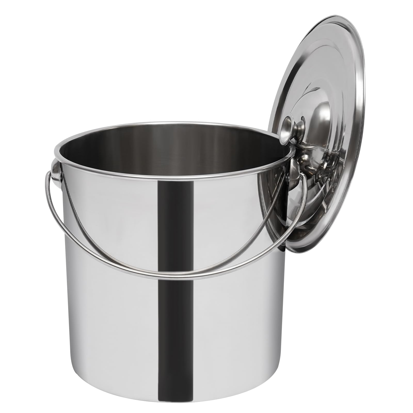 Edelstahleimer Mit Deckel - Großer Robuster Wassereimer Für Haushalt & Garten