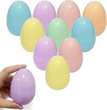 Pastel Color Easter Eggs, 24 Piece Colorful Plastic Easter Eggs,Plastic Eggs Fillable Empty for Gift Baskets or Egg Hunt-3.15"